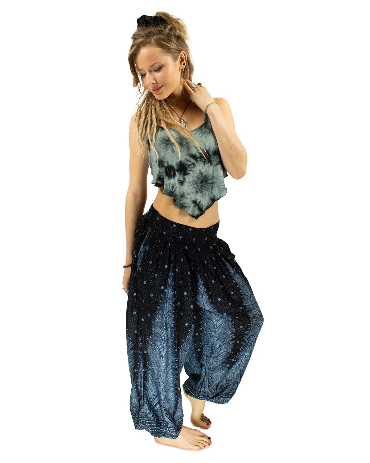 ALADDIN HAREM HIGH CROTCH PANTS BLACK