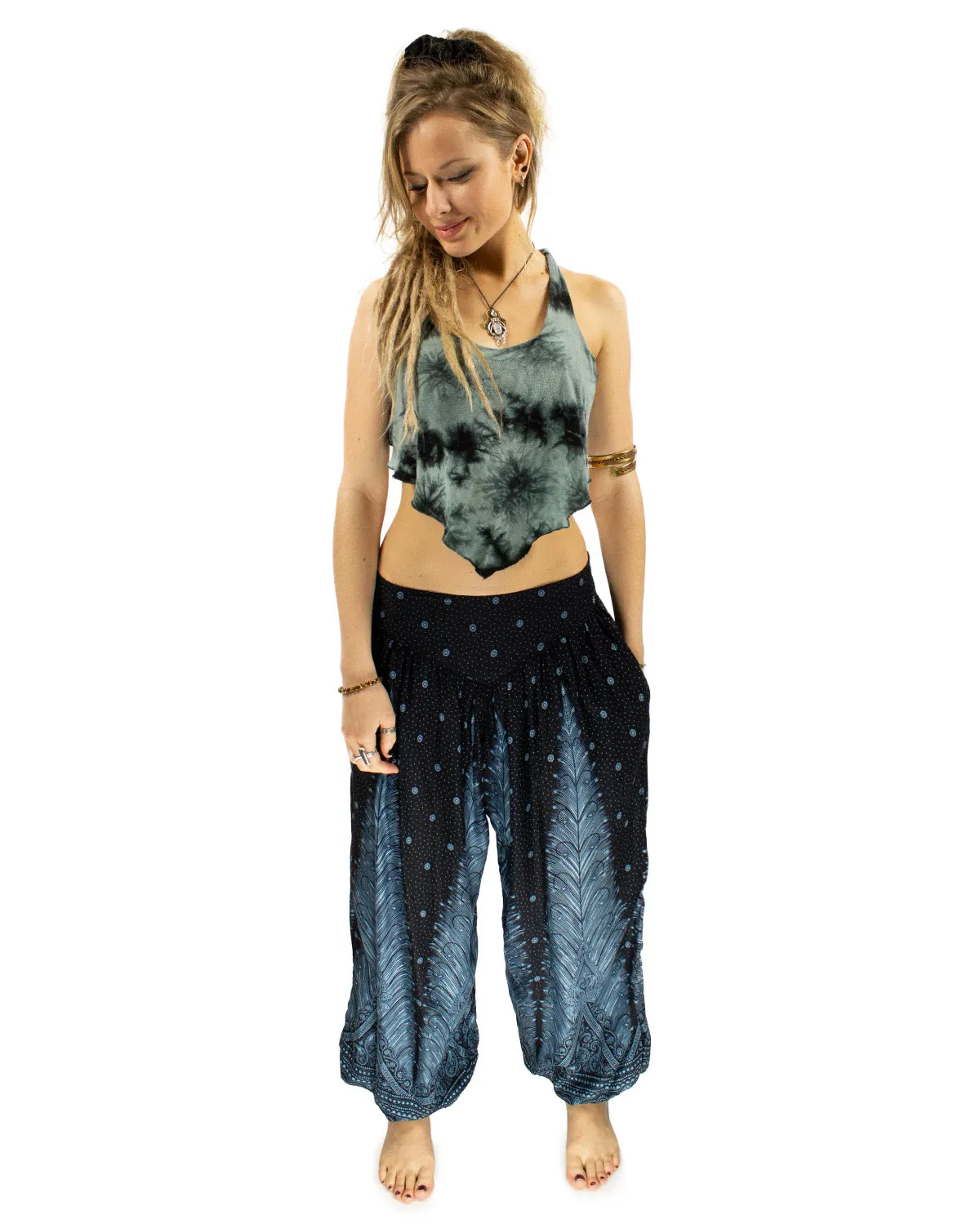 ALADDIN HAREM HIGH CROTCH PANTS BLACK