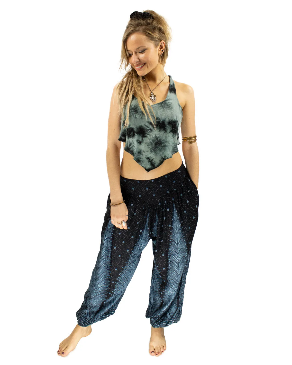 ALADDIN HAREM HIGH CROTCH PANTS BLACK