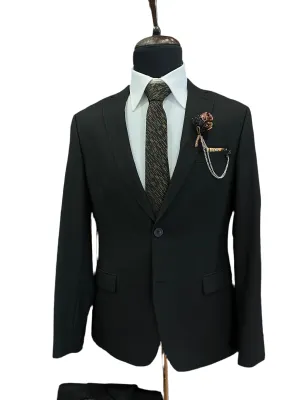 Black 2 Piece Slim Fit Suit