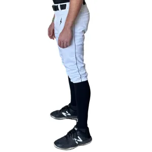 BRUCE BOLT Premium Pro Baseball Knicker - WHITE w/ Black