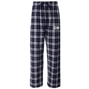 Chi Phi Navy Plaid Flannel Pants