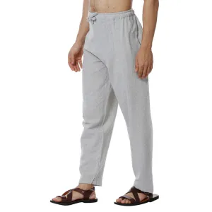 Cotton Pajama Pants for Men | Grey & Melange Grey | Pack of 2