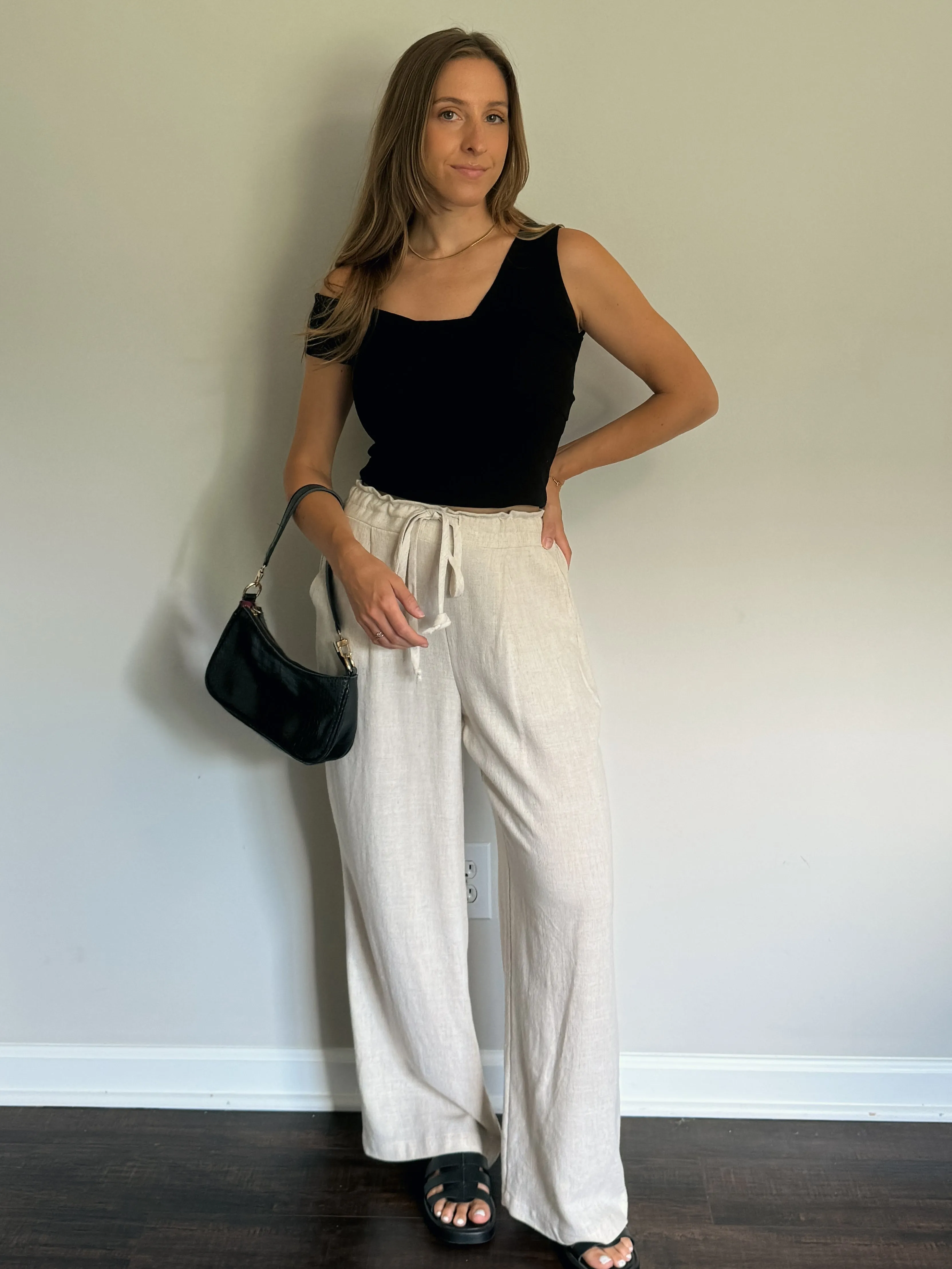 Drawstring Linen Pants