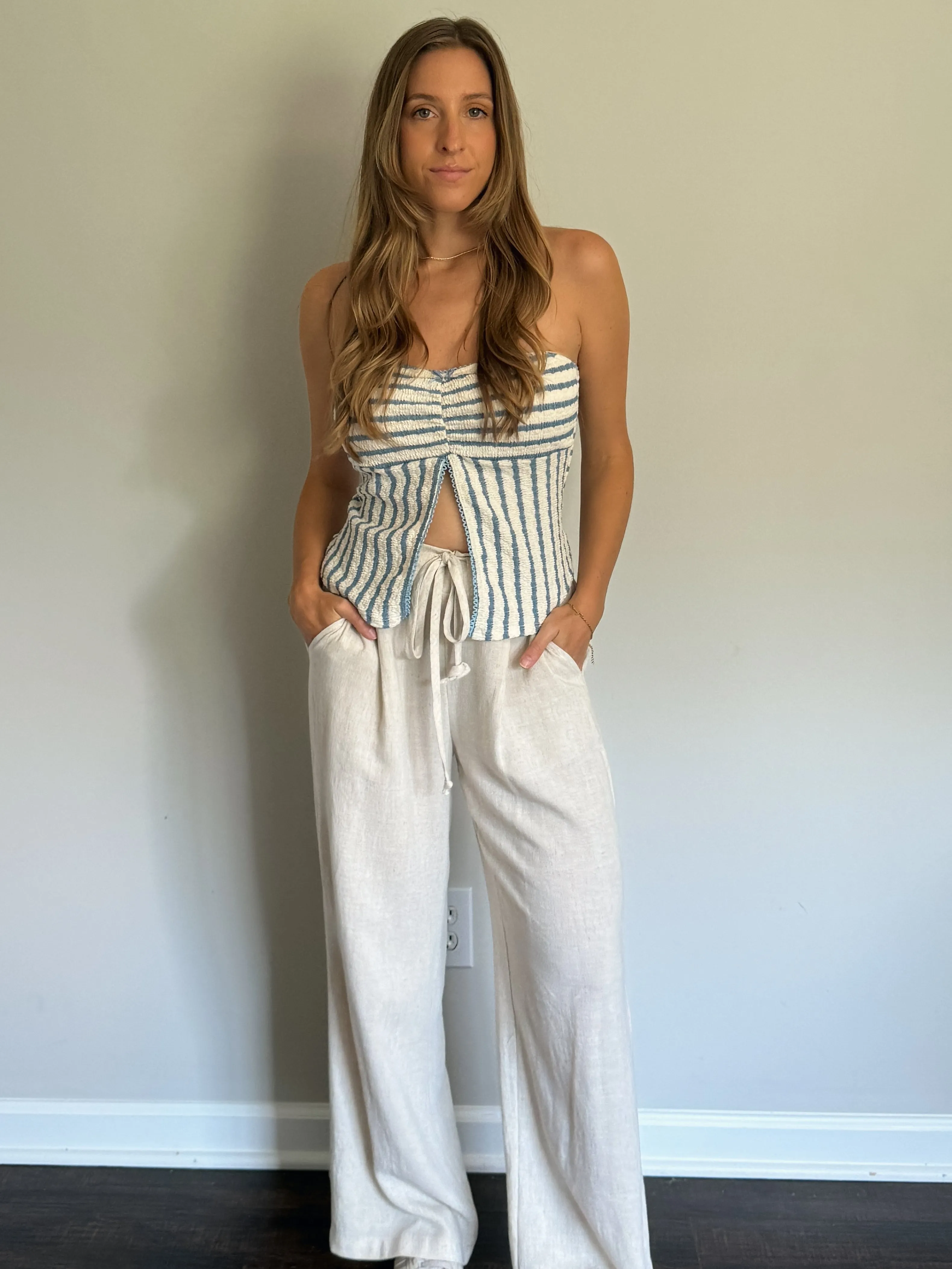 Drawstring Linen Pants