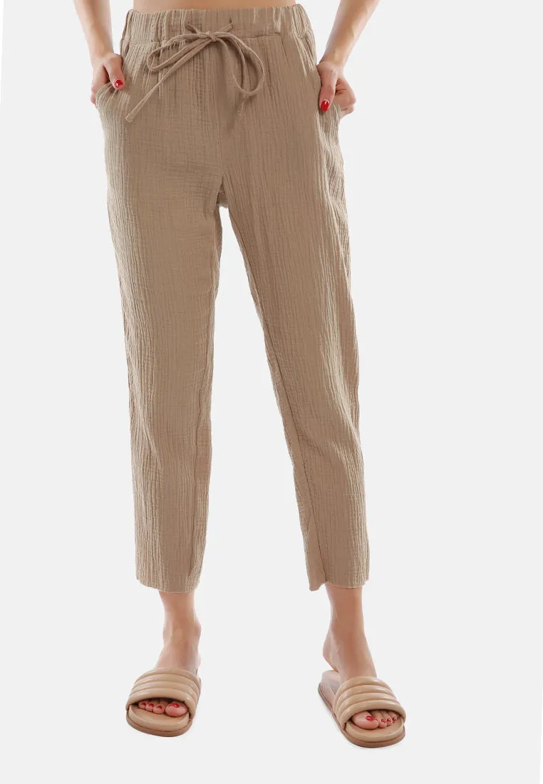 Drawstring Narrow Bottom Summer Pants