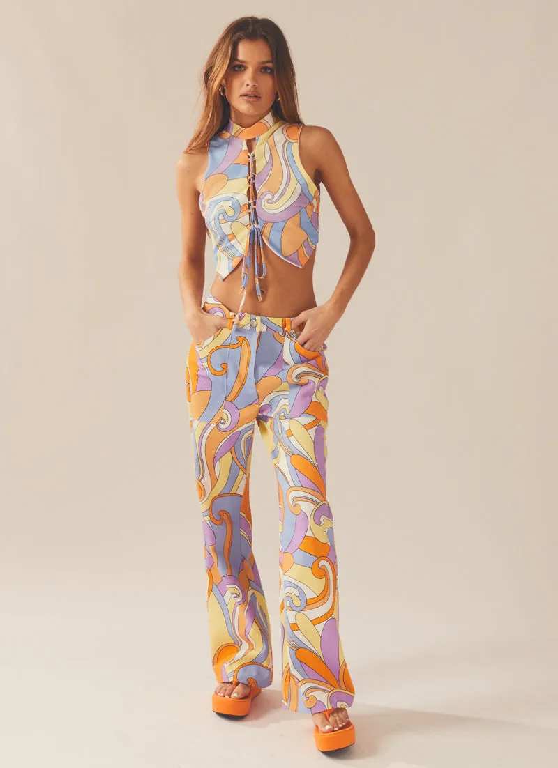 Evie Pants - Retro Swirl