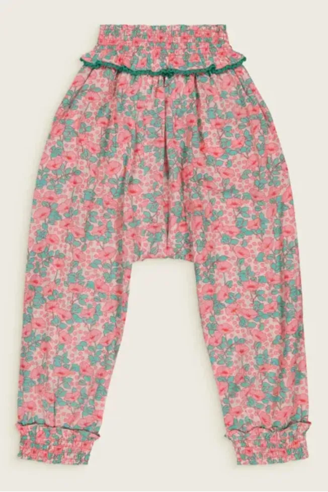 Girls Floral Print Harem Pants