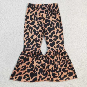 girls leopard bell bottoms P0053