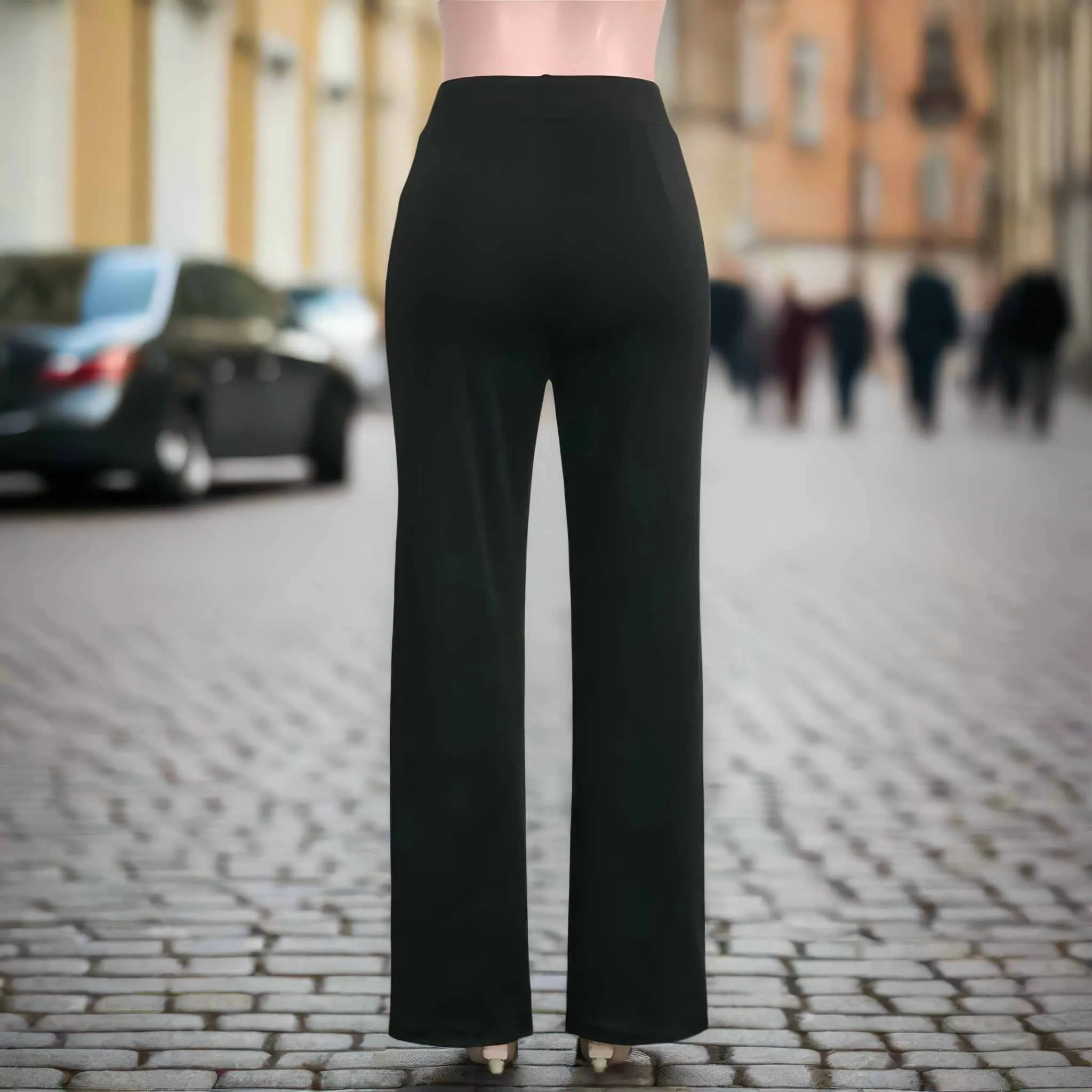 Glow Chic's Solid Color Bell Bottom Casual Trousers