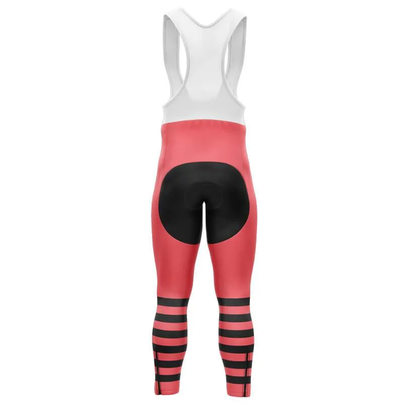 Half Stripes Bib Pants (RED)