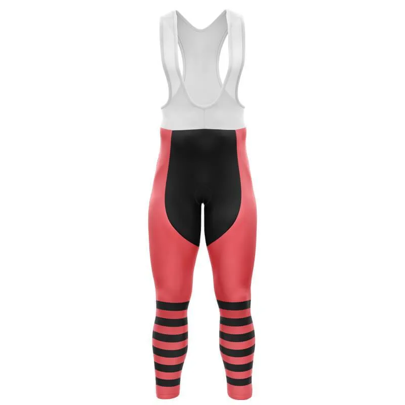 Half Stripes Bib Pants (RED)