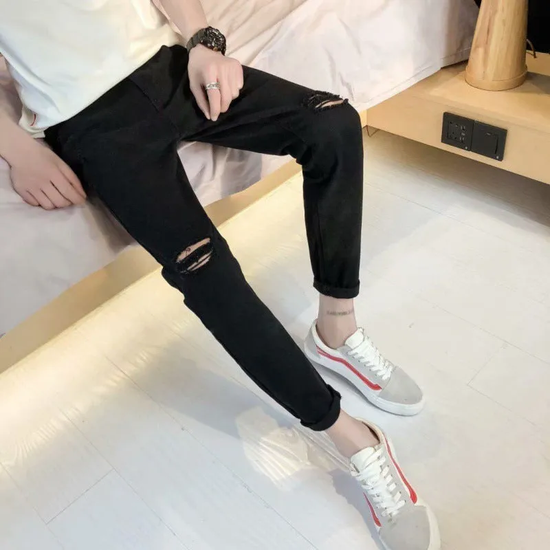 Individual fashion trend retro jeans