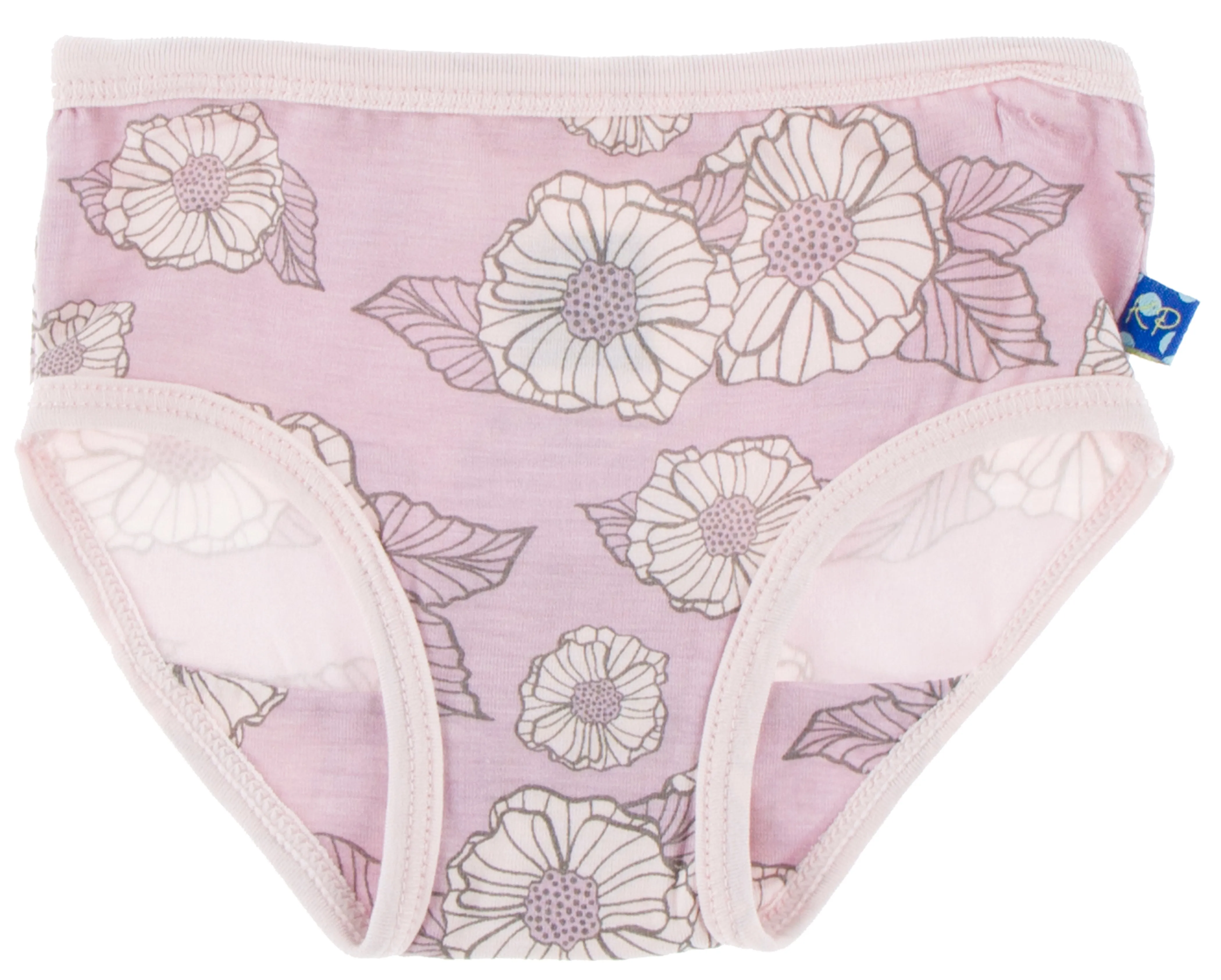 KicKee Pants Sweet Pea Poppies & Macaroon Chandelier Girls Underwear Set