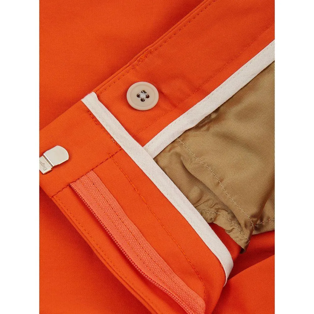 Lardini Elegant Cotton Orange Pants