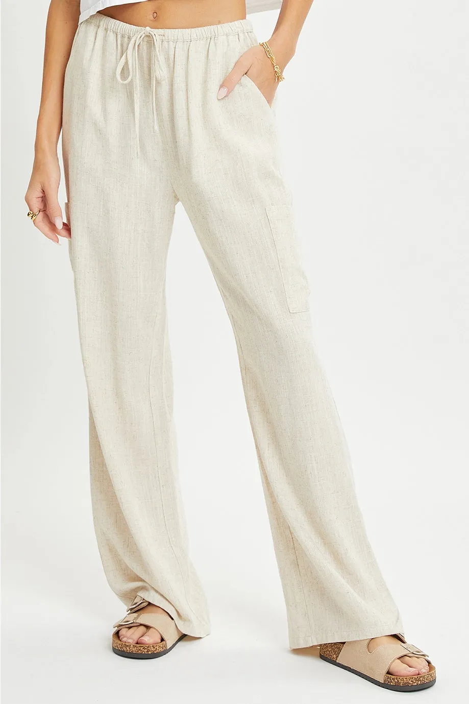 Linen Pull On Pants