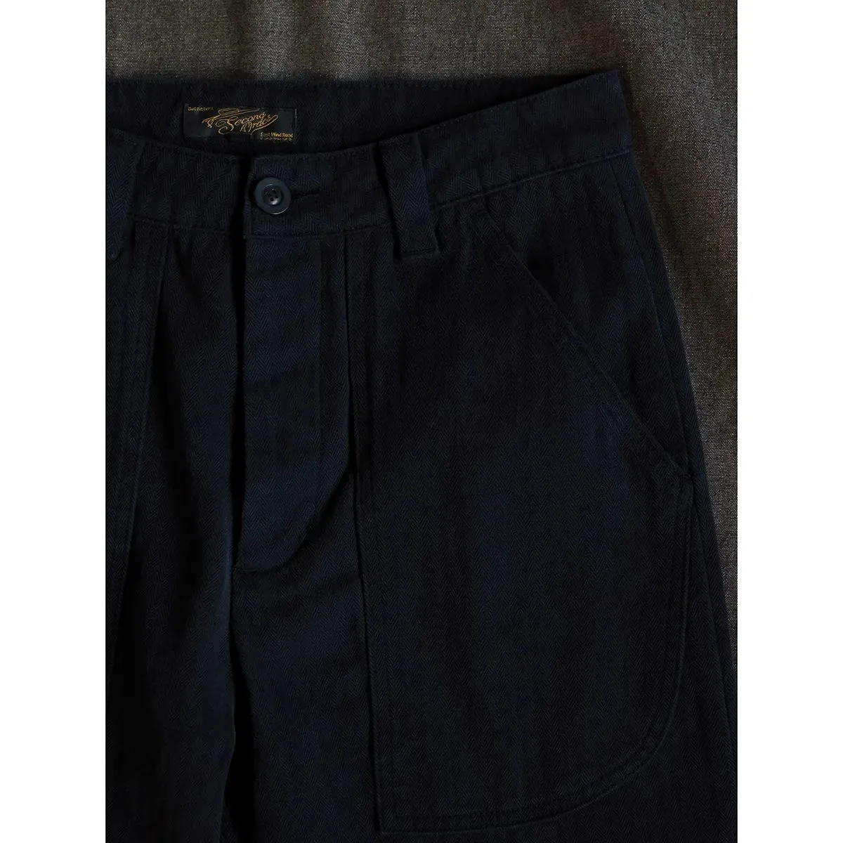 Navy HBT Deck Pants in Vintage Black - Men's Daily Work Trousers