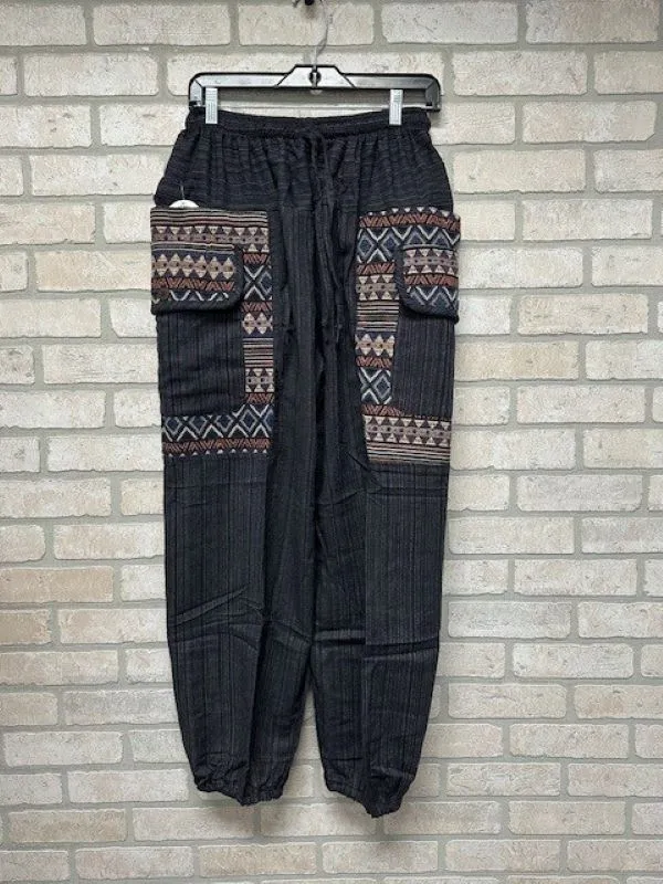 Pant - Harem Pants - Cotton Jacquard