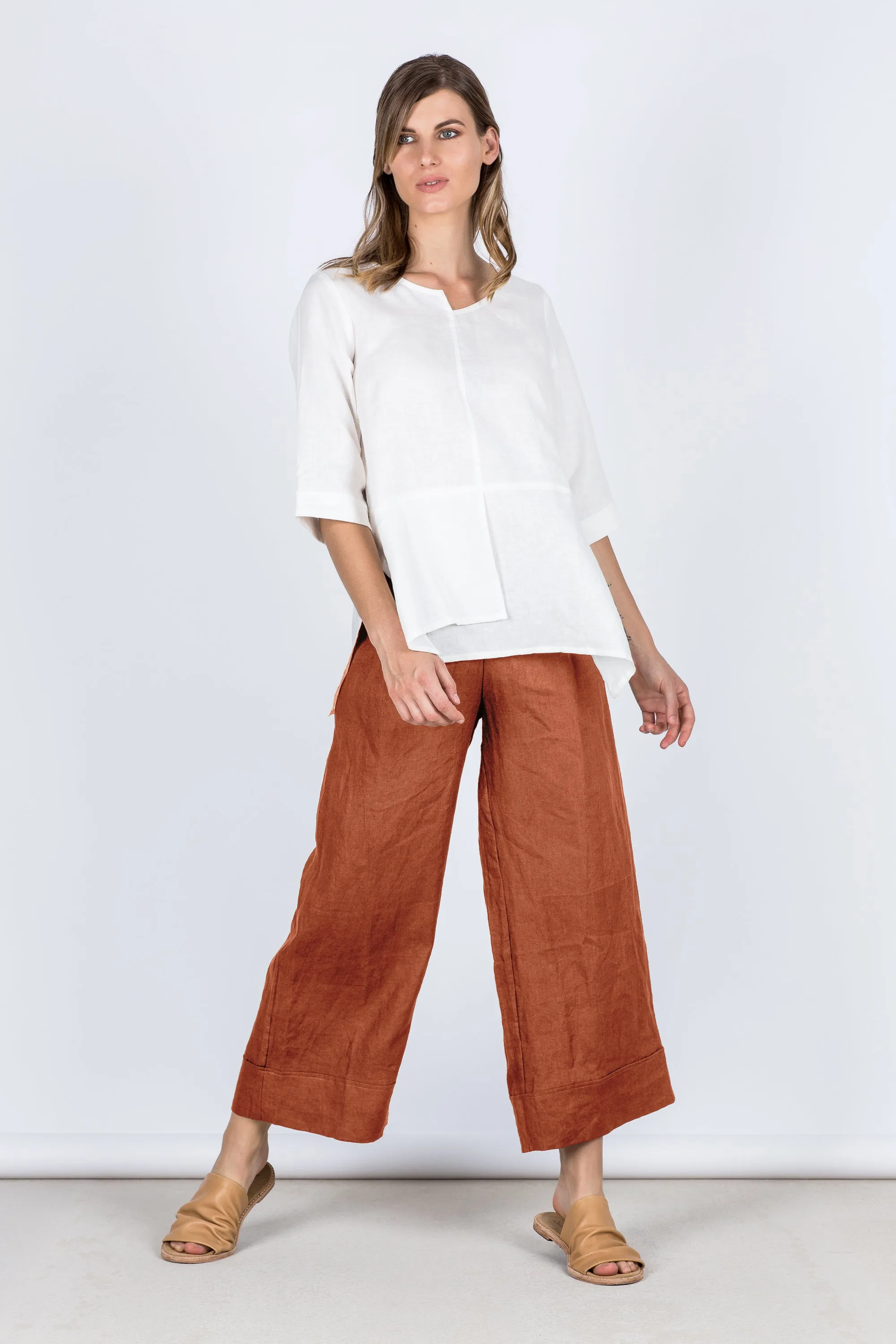 Paris Linen Pants Bark