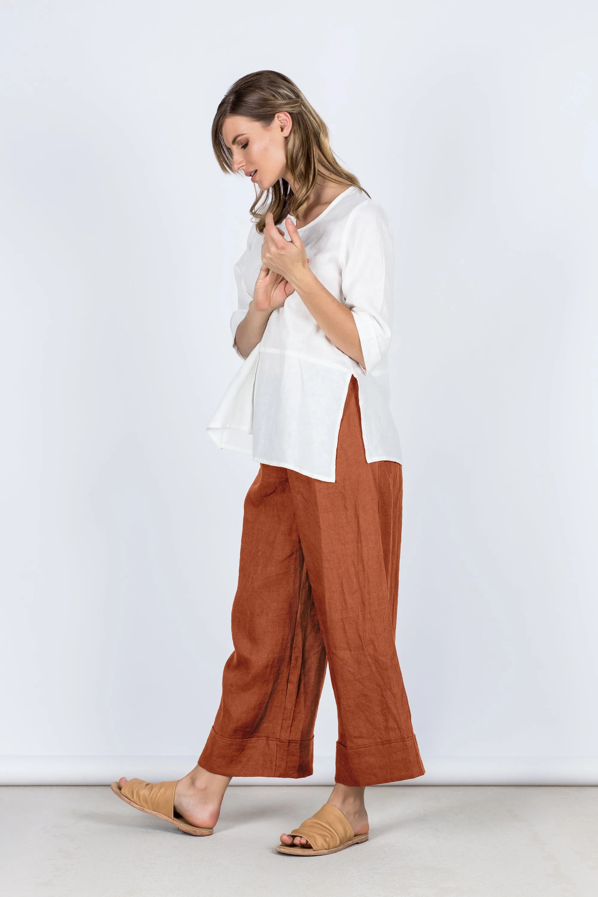 Paris Linen Pants Bark