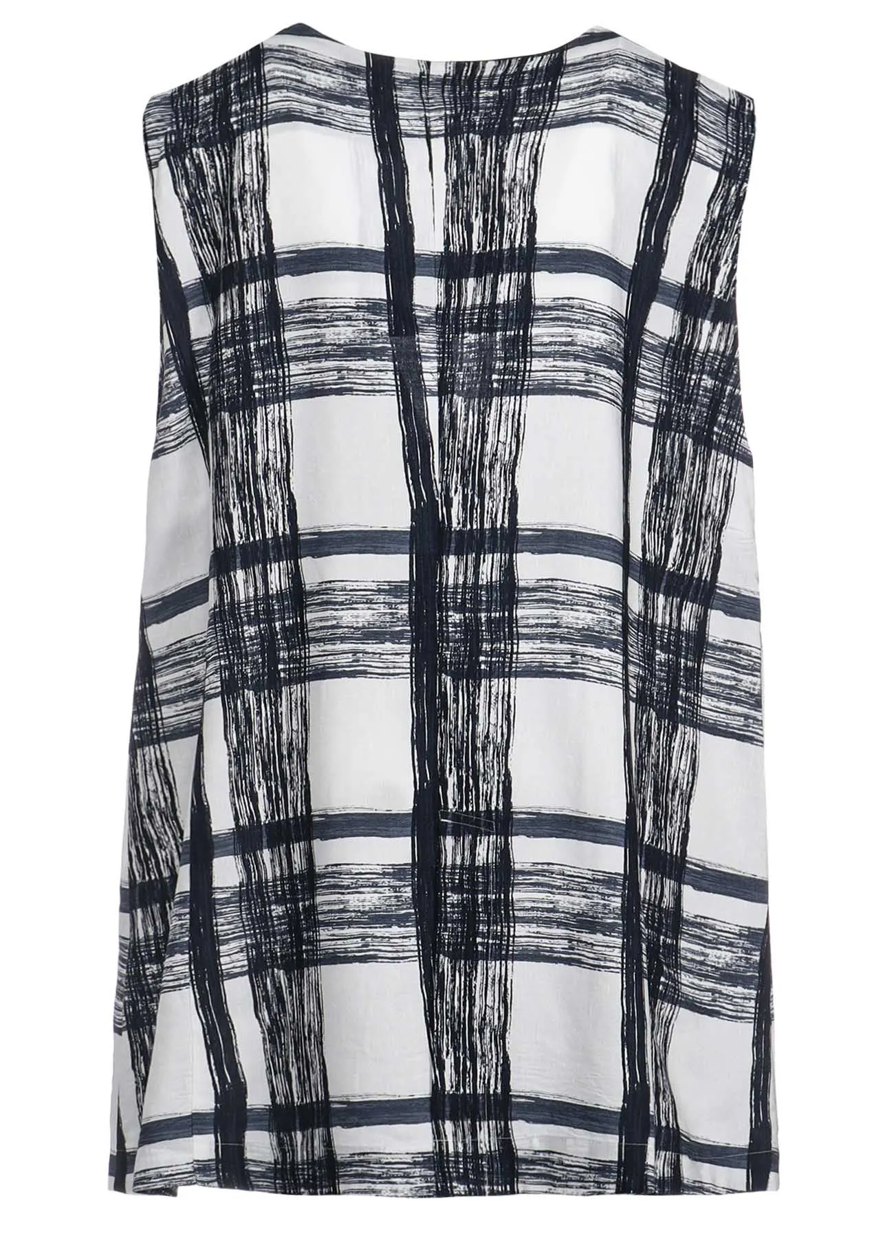 SHADOW PLAID LONG GILET