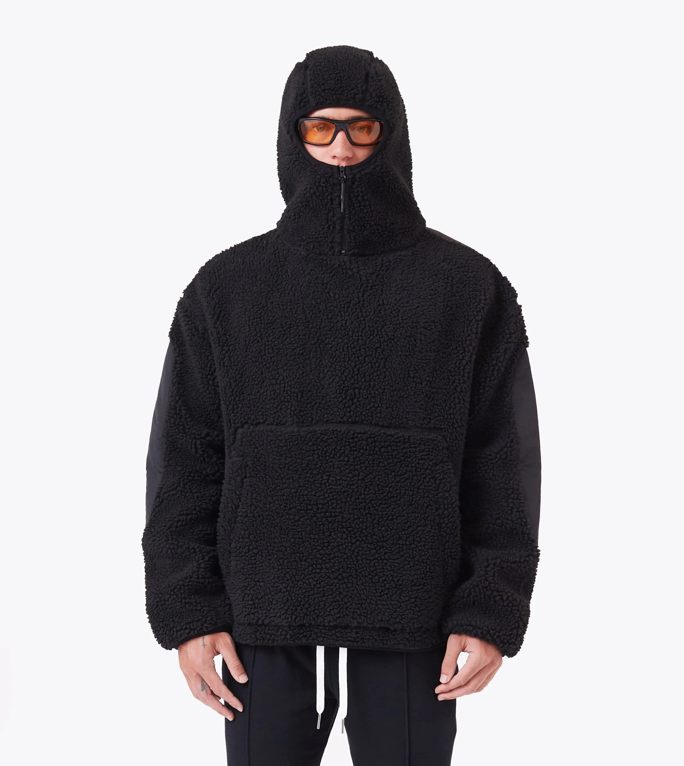 Ski Shearling Hoodie Black