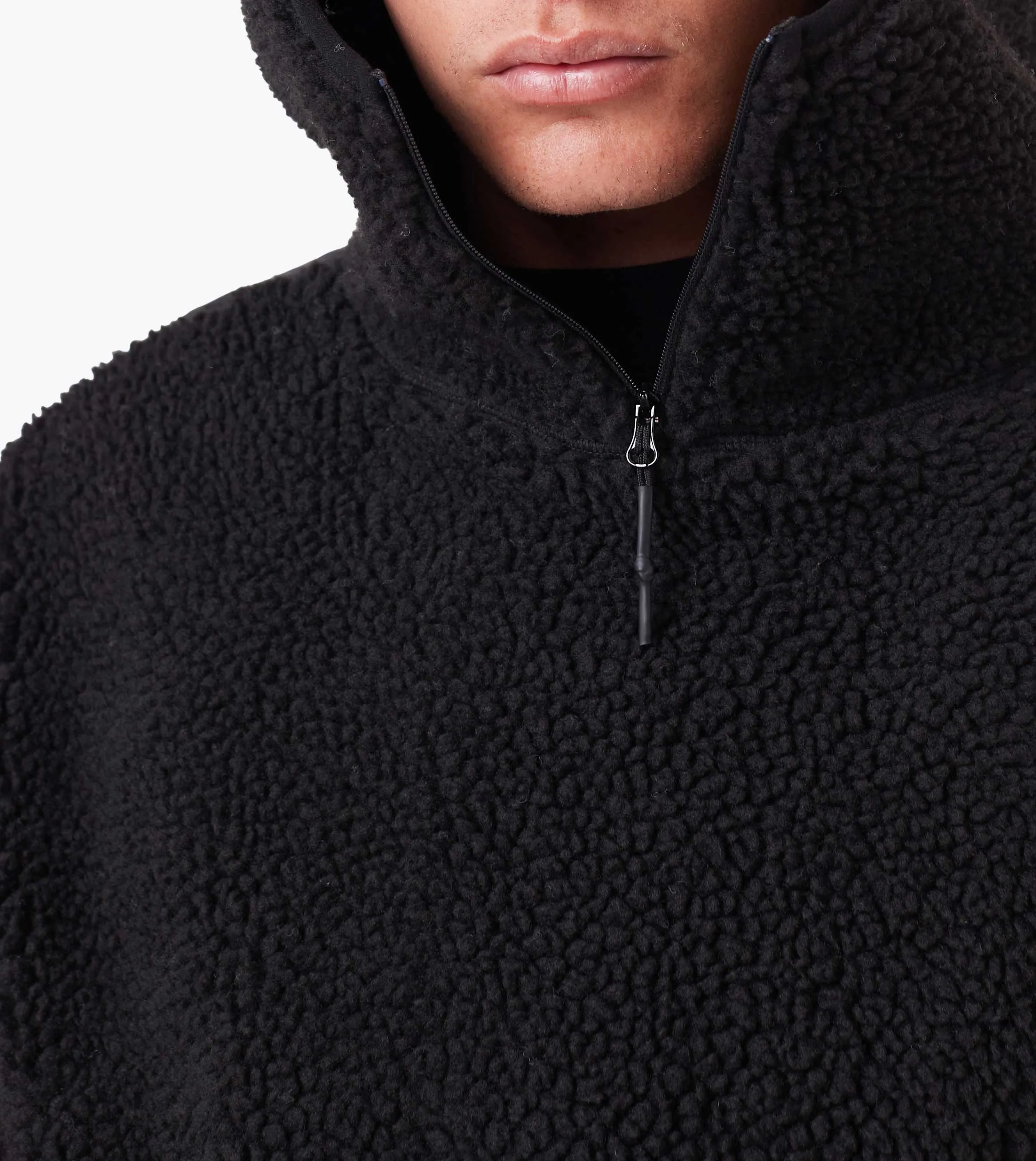 Ski Shearling Hoodie Black