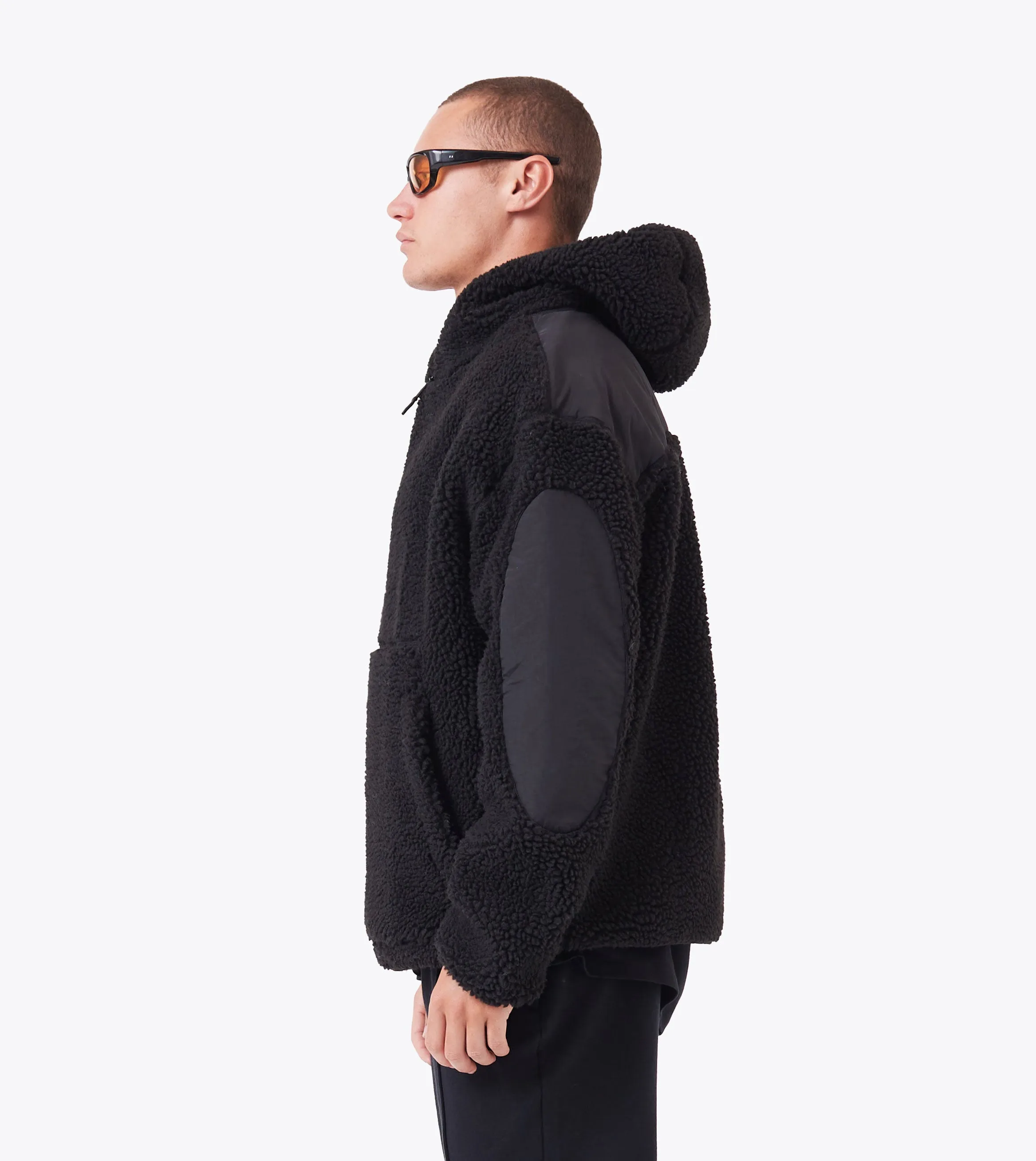 Ski Shearling Hoodie Black