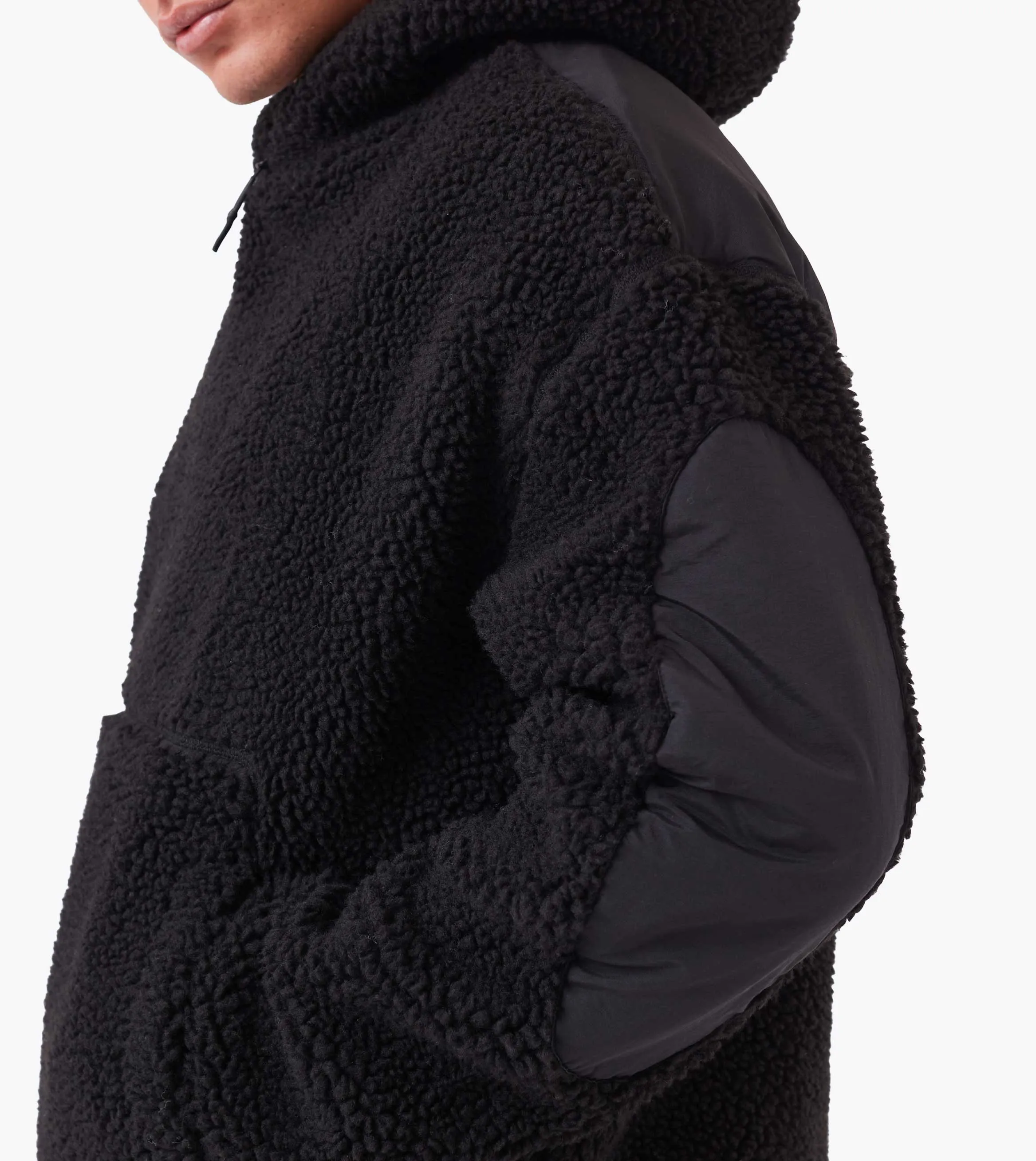 Ski Shearling Hoodie Black