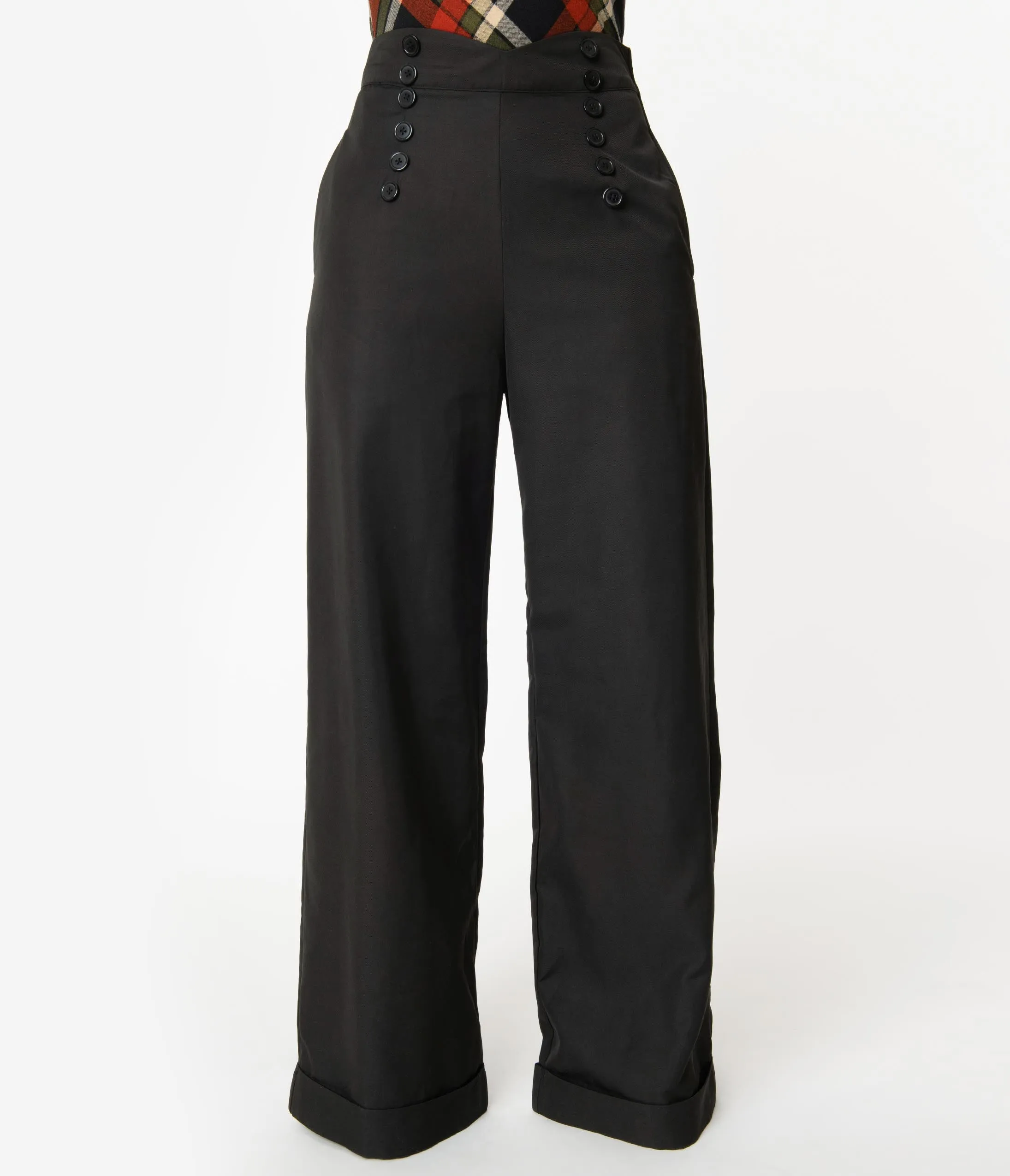 Unique Vintage 1960s Black Garland Pants