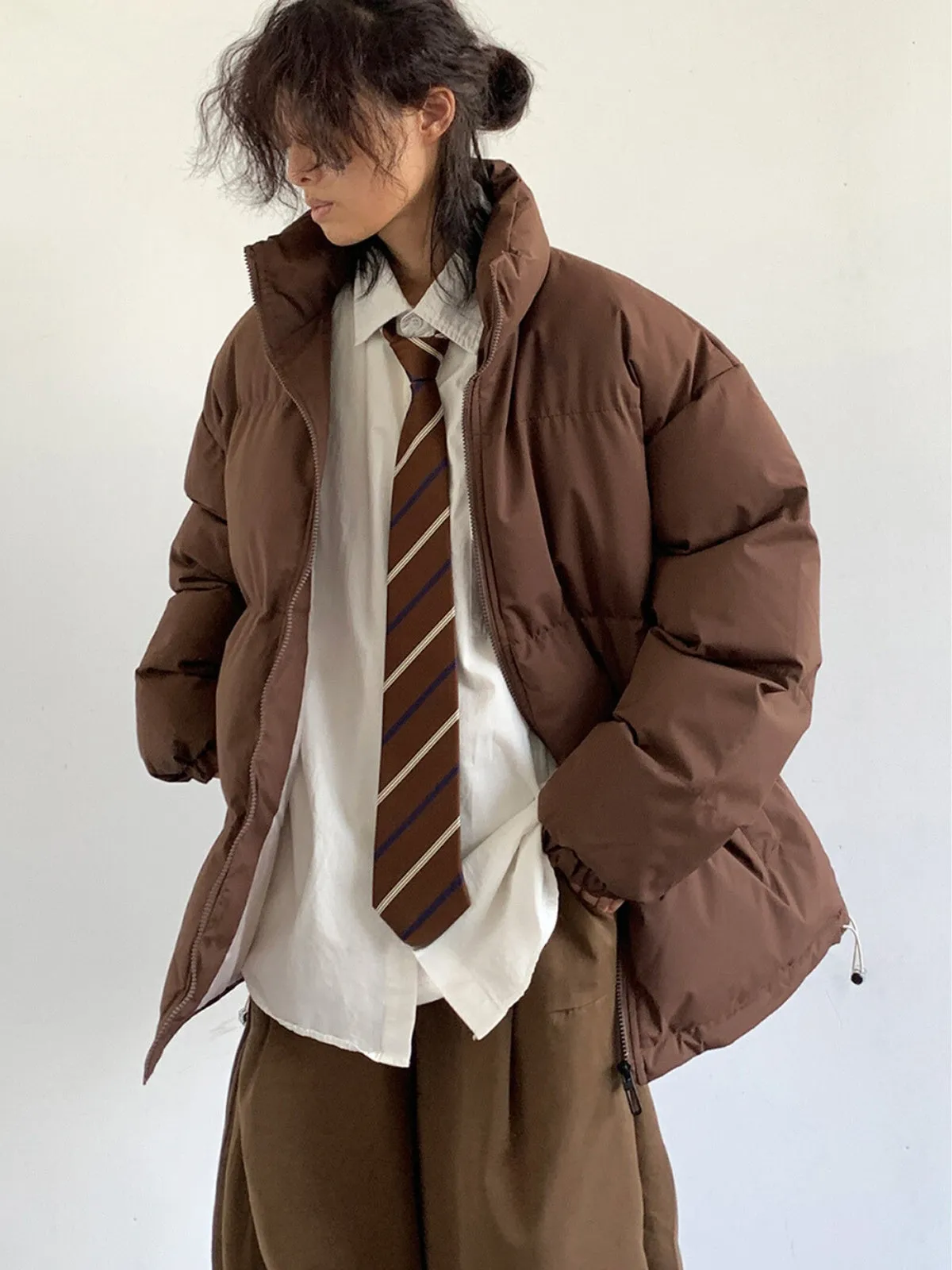 WLS Cotton Loose Retro Puffer Jacket