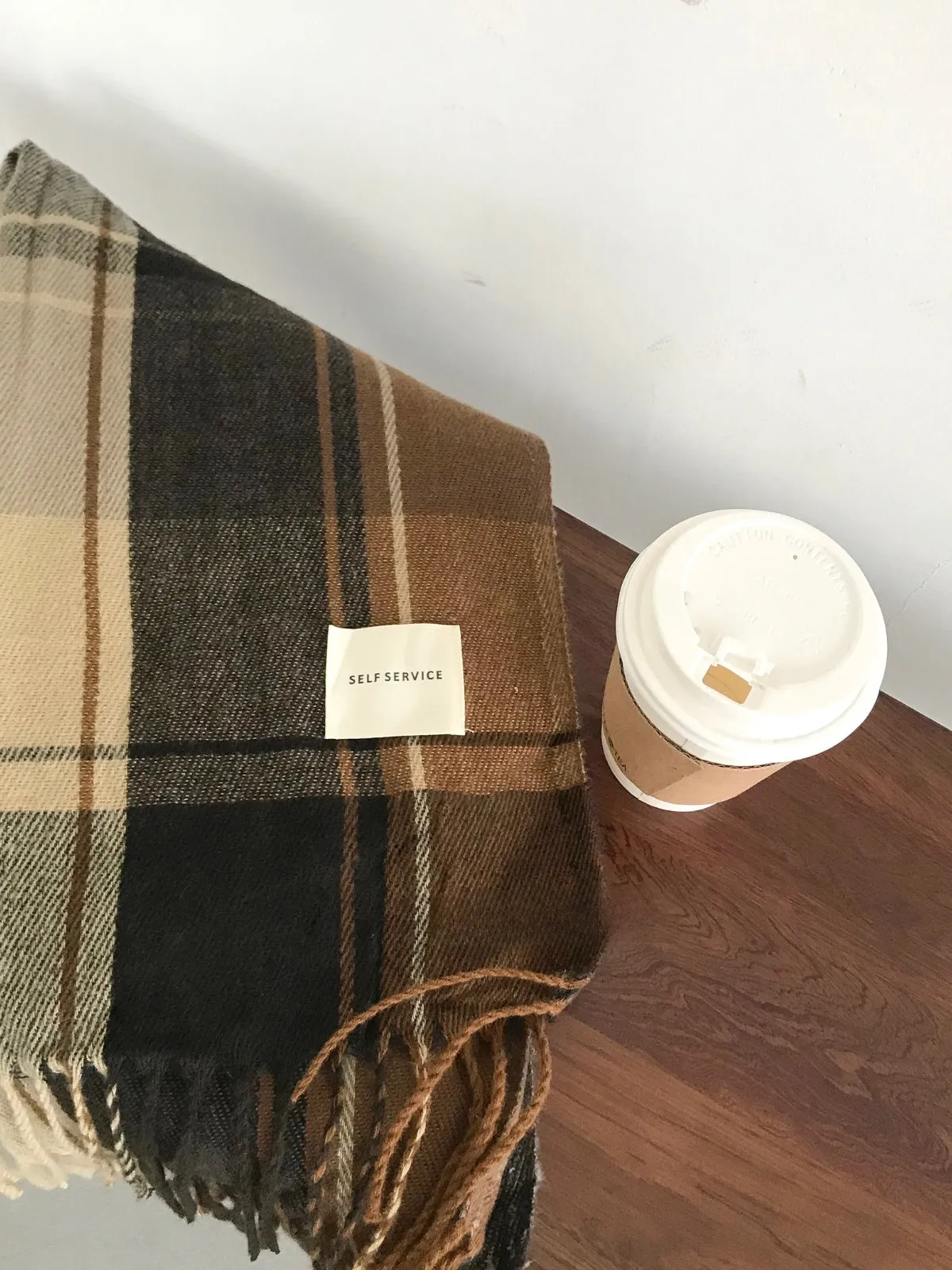 WLS Retro Plaid Brushed Scarf