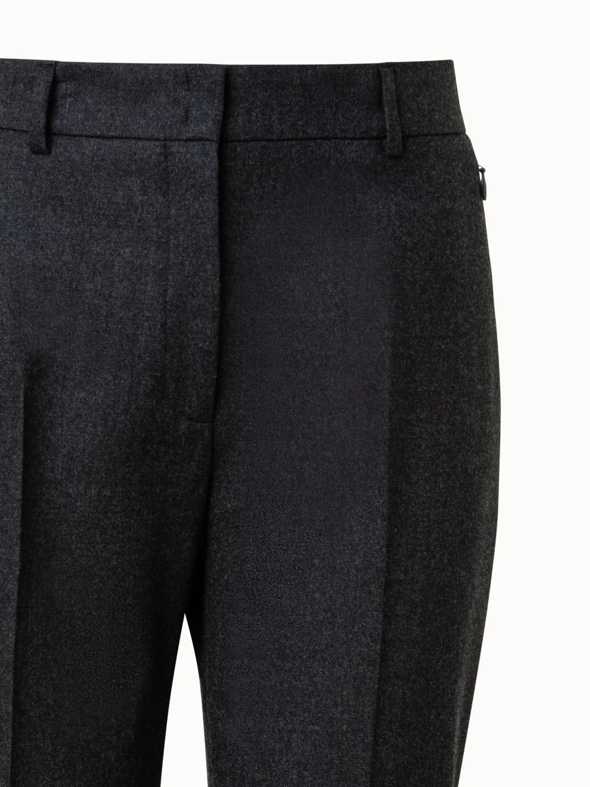 Wool Stretch Flannel Bootcut Pants